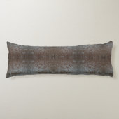 素朴茶色の西の田舎革の模様 ボディピロー (正面)