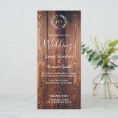 素朴葉はバーンドウッド結婚式プログラム プログラム (スタンド正面)