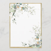 素朴葉エレガント金ゴールド結婚ズ 招待状 (裏面)