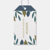 素朴葉フローラ結婚の ギフトタグ (正面)