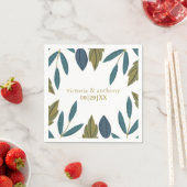 素朴葉フローラ結婚の スタンダードカクテルナプキン (インサイチュ)