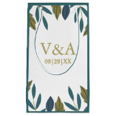 素朴葉フローラ結婚の スモールペーパーバッグ (正面)