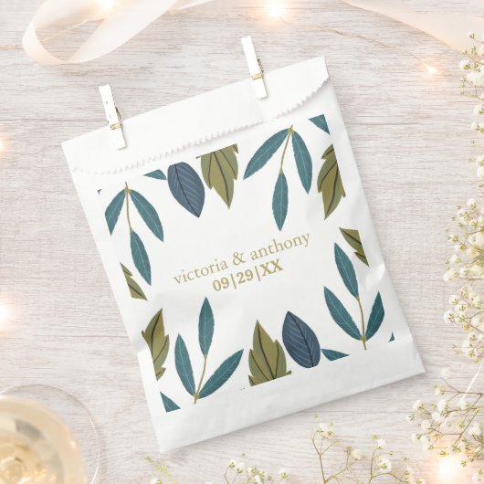 素朴葉フローラ結婚の フェイバーバッグ (クリップ留めされた状態)