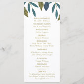 素朴葉フローラ結婚の プログラム (裏面)