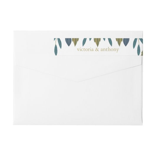 素朴葉フローラ結婚の ラップアラウンドラベル (裏面)