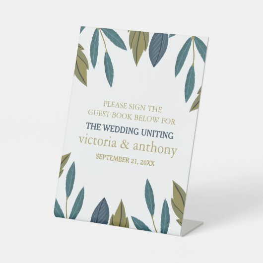 素朴葉フローラ結婚の 台座サイン (正面)