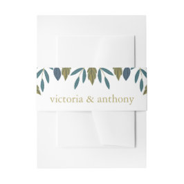 素朴葉フローラ結婚の 招待状ベリーバンド