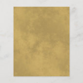 素朴葉ブラック&金ゴールド予算ウェディング招待 (裏面)