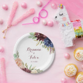 素朴葉書結婚のケーキ ペーパープレート (パーティー)