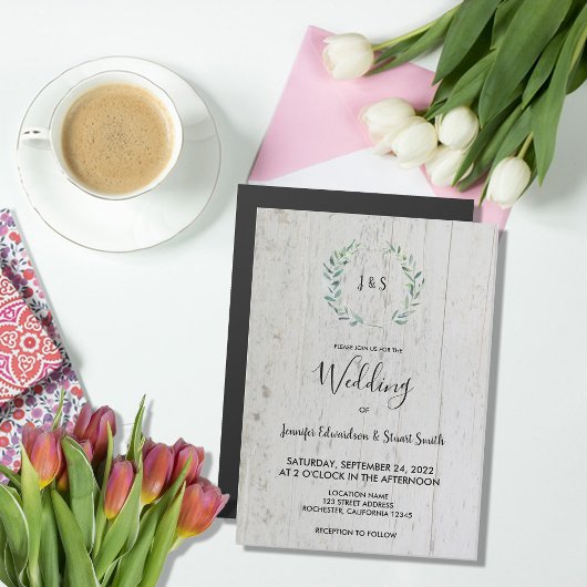 素朴葉木材モノグラム磁気結婚