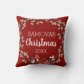 素朴葉猫ペットフォトリースクリスマス クッション (裏面)