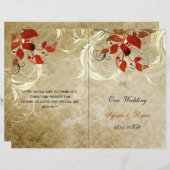 素朴葉秋2重結婚式 プログラム (正面/裏面)