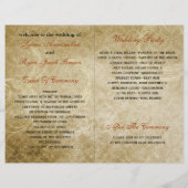 素朴葉秋2重結婚式 プログラム (裏面)