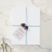 素朴葉金ゴールドとフローラ結婚の歓迎 ギフトタグ (より糸付き)