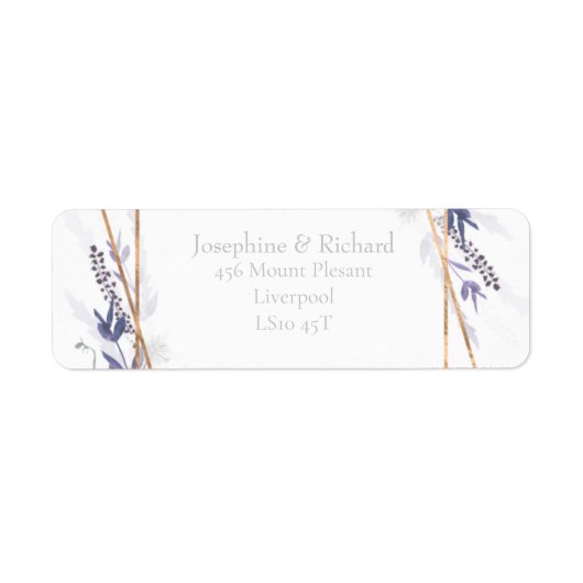 素朴葉、夏の差出人住所 ラベル (正面)