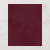 素朴葉Burgundy Gray BUDGETウェディング招待 (裏面)