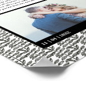 素朴葉Custom Wedding Photo Marriage Vows ポスター (角)