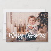 素朴葉Merry Christmas Photo Christmas Card シーズンカード (正面)