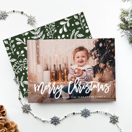 素朴葉Merry Christmas Photo Christmas Card シーズンカード