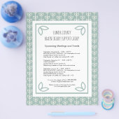 素朴葉Support Groupニュースレター チラシ (シングル)