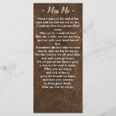 素朴葬式フォトレザー記念祈りの言葉カード (裏面)