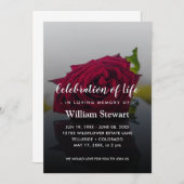 素朴葬 |バラフローラお祝い 招待状 (正面/裏面)