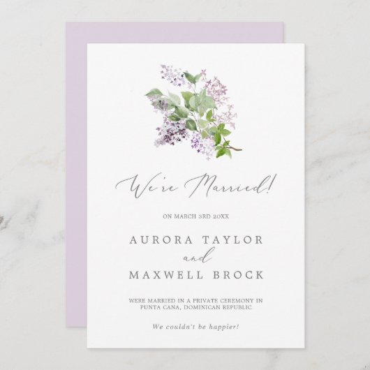 素朴薄紫の駆け引き 案内状 (正面/裏面)