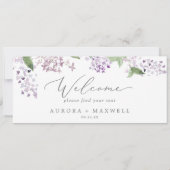 素朴薄紫ぶら下がったの座席表のウェルカムヘッダー (裏面)