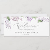 素朴薄紫ぶら下がったの座席表のウェルカムヘッダー (正面)