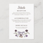 素朴薄紫弓と花結婚の詳細 エンクロージャーカード (正面)