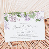 素朴薄紫水平ブライダルシャワー 招待状