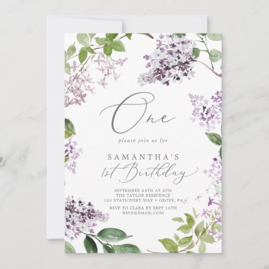 素朴薄紫生誕会 招待状 (正面)