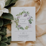 素朴薄紫結婚リース 招待状<br><div class="desc">この素朴な薄紫リース結婚式招待状は春や夏に最適結婚である。ロマンチックでエレガントフローラデザインは水彩紫色の薄紫の野花とボホの田舎の庭を感じ備える。</div>