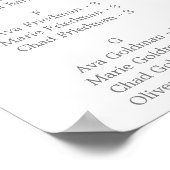 素朴薄紫結婚座席表 ポスター (角)