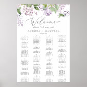 素朴薄紫結婚座席表 ポスター (正面)