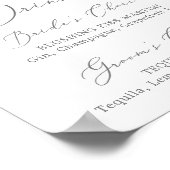 素朴薄紫署名ドリンクの署名 ポスター (角)