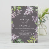 素朴薄紫 |グレーカジュアル結婚式招待状 招待状 (スタンド正面)