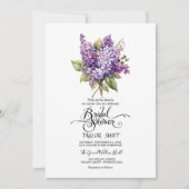 素朴薄紫 | ブライダルシャワーへの招待 招待状 (正面)