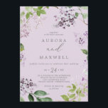 素朴薄紫 |ラベンダーカジュアル結婚式招待状 招待状<br><div class="desc">この素朴な薄紫ラベカジュアルンダー結婚式招待状は春や夏に最適な結婚ものだ。ロマンチックでエレガントフローラデザインは水彩紫色の薄紫の野花とボホの田舎の庭を感じ備える。</div>