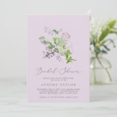 素朴薄紫 |ラベンダーブライダルシャワー 招待状 (スタンド正面)
