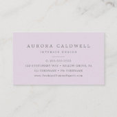 素朴薄紫 |ラベンダー名刺 名刺 (裏面)