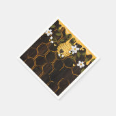 素朴蜂の巣蜂の赤ちゃんシャワー スタンダードカクテルナプキン (角)