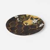 素朴蜂の巣蜂の赤ちゃんシャワー ペーパープレート (アングル)