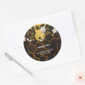 素朴蜂の巣蜂の赤ちゃんシャワー ラウンドシール (封筒)