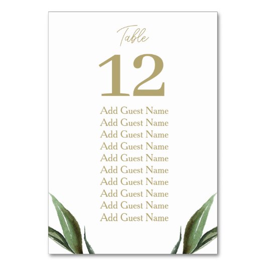 素朴表結婚数表 テーブルナンバー (正面)