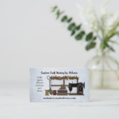 素朴裁縫アーツオンライトブルー 名刺 (スタンド正面)