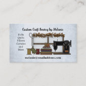 素朴裁縫アーツオンライトブルー 名刺 (正面)