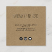 素朴裁縫 |ニードルクラフトスクエアビジネスカード スクエア名刺 (裏面)