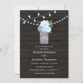 素朴裏庭メイソンjar春婚約パーティ 招待状 (正面)