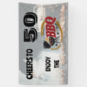 素朴裏庭BBQグリルバナー 横断幕 (縦)